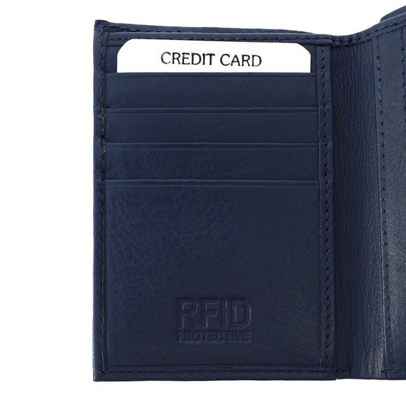 RFID Genuine Leather Tri-Fold Wallet - RFID-GLTRI - Picture 5 of 6